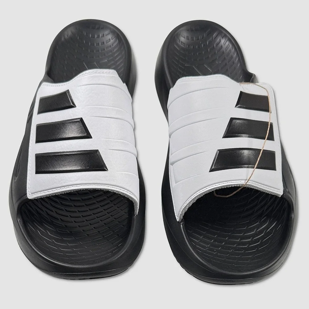 Adidas Lightblaze Slide Sandals - NWT Mens Size 11 Black / White -  #49785-OF